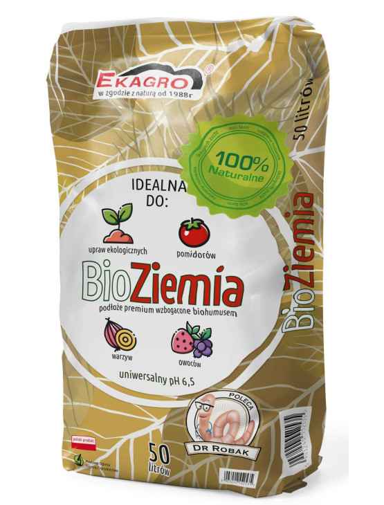 BioZiemia Premium 50 litrów ziemia do Warzyw i Owoców